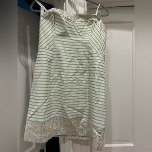 NWT Lilly Pulitzer Blue and Cream Striped Mini Dress